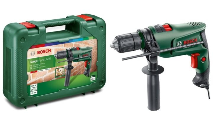 Bosch Home and Garden Taladro percutor eléctrico EasyImpact 630, 630 W, en maletín de transporte