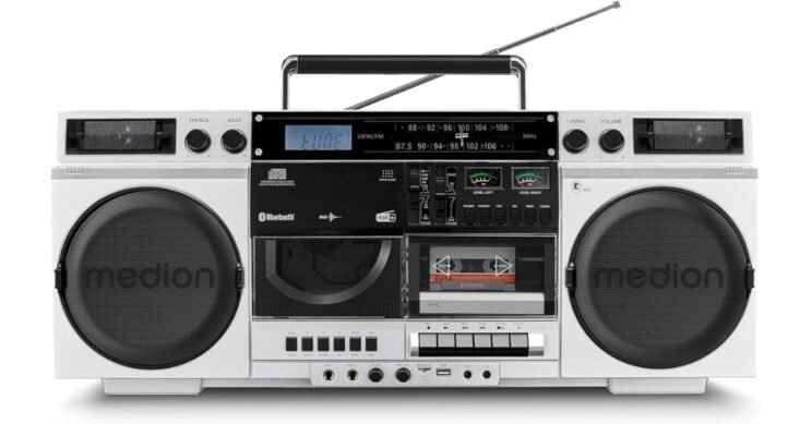 MEDION P66538 Reproductor de Casete Retro Ghettoblaster