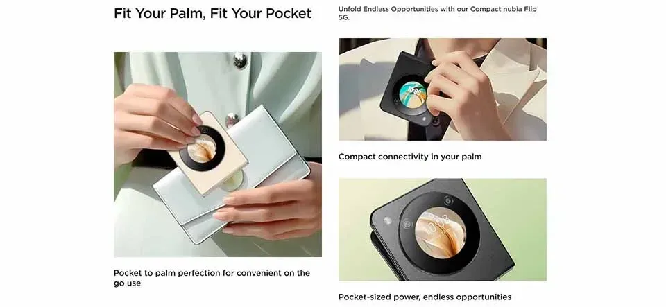 Nubia móvil plegable ganga