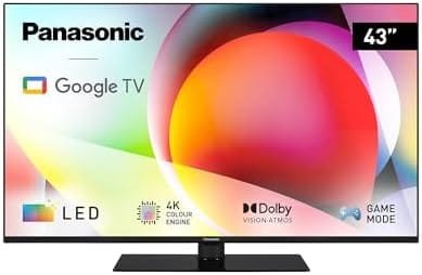 Panasonic TN-43W70AEZ, Serie W70 43 Pulgadas 4K Ultra HD LED Smart TV, 2024, Asistente de Google, Chromecast, Dolby Vision y Atmos, Modo De Juego, Bluetooth, Experiencia Visual Excepcional