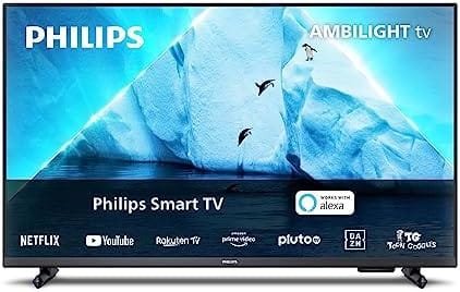 Philips Ambilight PFS6908 80 cm (32 Pulgadas) Smart LED TV | 60Hz | Pixel Plus HD y HDR10 | SAPHI | Dolby Atmos | Altavoces 12W | Compatible con Asistente Google y Alexa