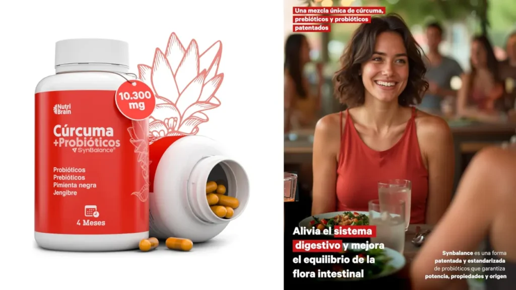 Cúrcuma con PROBIÓTICOS y PREBIÓTICOS Ultraconcentrada