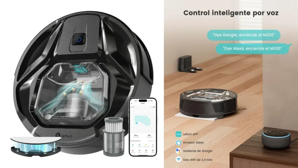 LEFANT M320 Robot Aspirador y Fregasuelos 3 en 1
