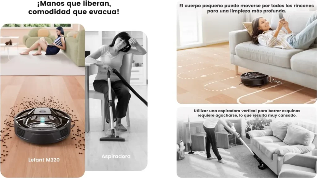 LEFANT M320 Robot Aspirador y Fregasuelos 3 en 1 oferta