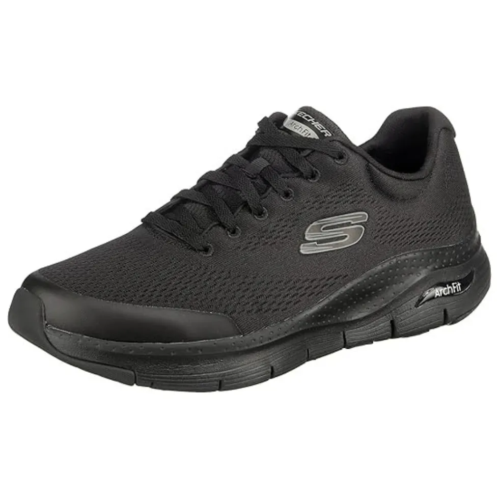 Skechers ARCH FIT, Sneaker para Hombre, Black Textile Synthetic Trim